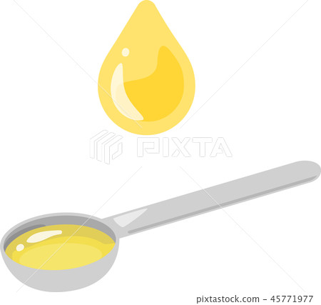 Oil Measuring Cup And Spoon Stock Photo, Picture and Royalty Free