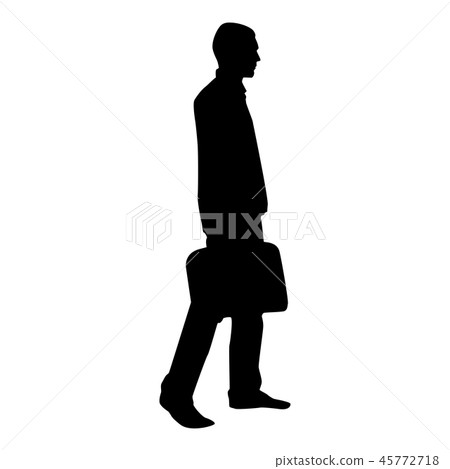 Businessman with briefcase step forward Man with Businessman with briefcase step forward Man with 45772718