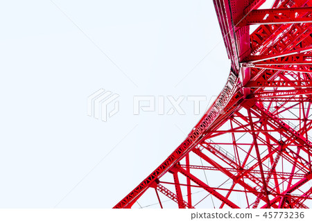 looking up view of tokyo tower in tokyo, japan 45773236