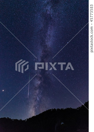 Perseeus meteor shower from "Miyagi Prefecture" Katanuma 45773583