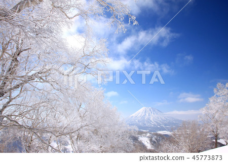 Mt. Yotei of snow seen from Honjo mountain climbing Mt. Yotei of snow seen from Honjo mountain climbing 45773873