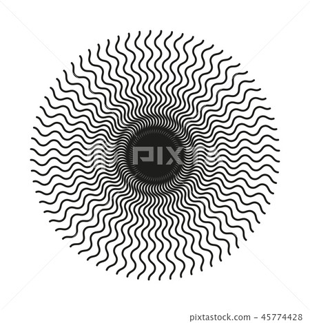 Abstract circular wavy line pattern Abstract circular wavy line pattern 45774428