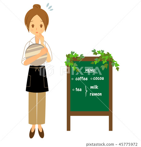 Occupation waitress impatient full body Occupation waitress impatient full body 45775972