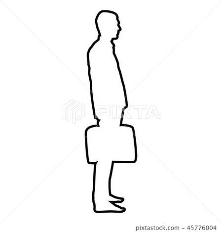 Businessman with briefcase standing Man with a 45776004