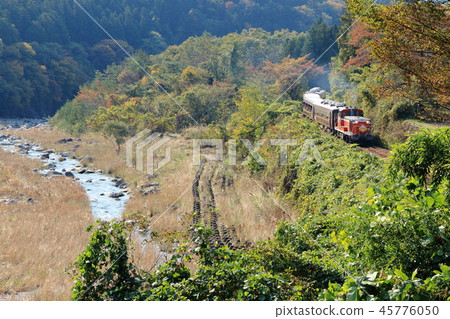 Watarase Valley Shinto Road“濱江景觀和卡車列車” 45776050