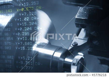 The abstract scene of CNC lathe machine . The abstract scene of CNC lathe machine . 45776218