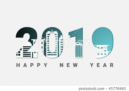 2019 Happy New Year or Christmas Background. 2019 Happy New Year or Christmas Background. 45776983