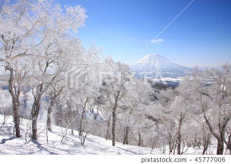 Mt. Yotei of snow seen from Honjo mountain climbing 45777006