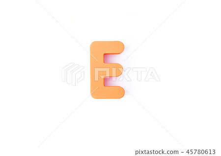 E letters in English on a white background. E letters in English on a white background. 45780613
