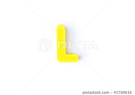 L letters in English on a white background. L letters in English on a white background. 45780616