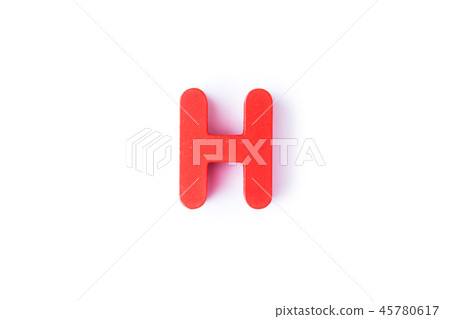 H letters in English on a white background. H letters in English on a white background. 45780617