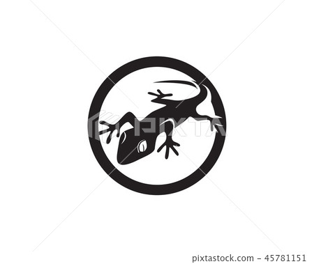 Lizard Chameleon Gecko Silhouette black vector Lizard Chameleon Gecko Silhouette black vector 45781151