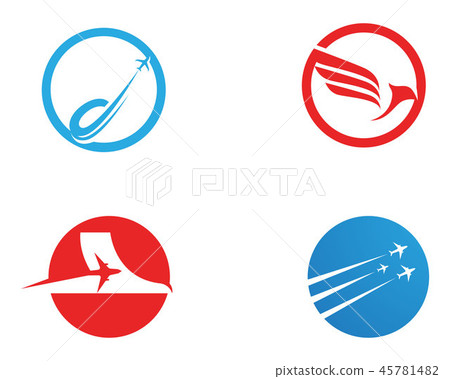 Airplane fly logo and symbols vector template 45781482