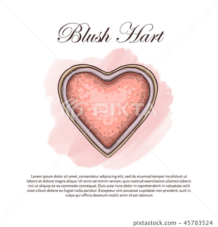 Hand drawn color sketch of a single blush Hand drawn color sketch of a single blush 45783524