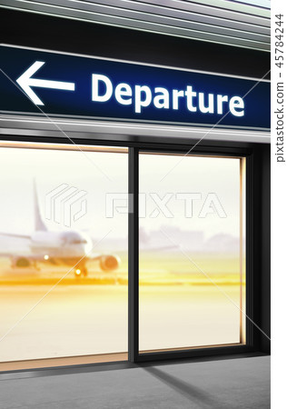 signage on which the way of departure signage on which the way of departure 45784244