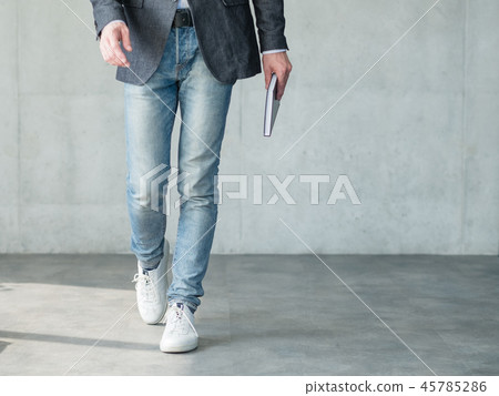 business man walking smart casual fashion style 45785286