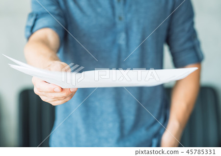 man documents legal agreement contract business 45785331