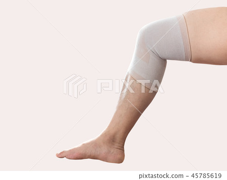 knee support,isolated on soft brown background knee support,isolated on soft brown background 45785619