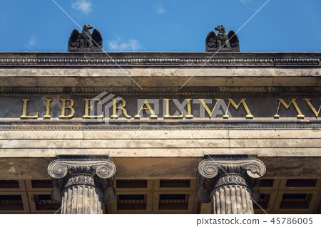 Eagle sculptures on Altes Museum Old Museum Berlin 45786005