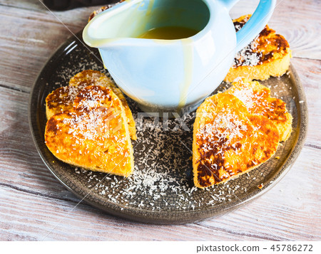 Pumpkin coconut heart shaped fritters Pumpkin coconut heart shaped fritters 45786272