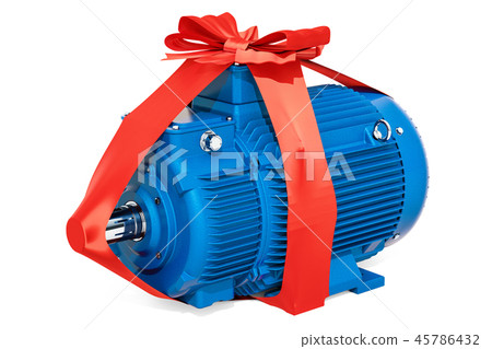 Industrial electric motor with bow and ribbon 45786432