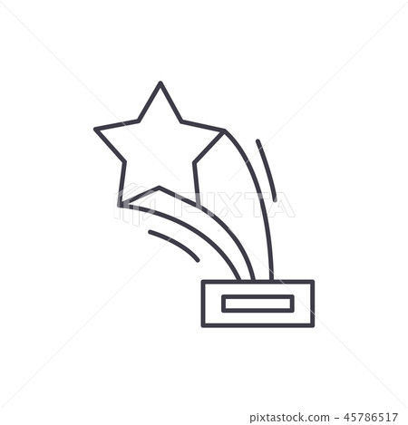 Star award line icon concept. Star award vector linear illustration, symbol, sign Star award line icon concept. Star award vector linear illustration, symbol, sign 45786517