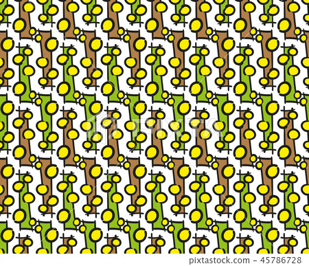 abstract doodle trunk pattern 45786728