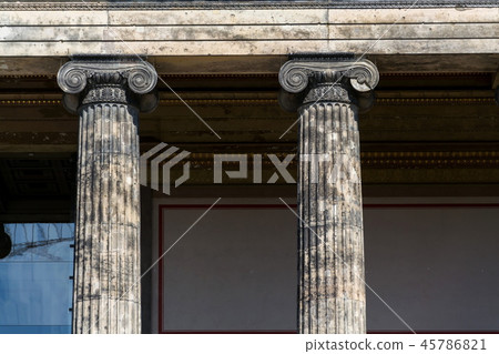 Ionic columns detail, Altes Museum, Berlin Germany 45786821
