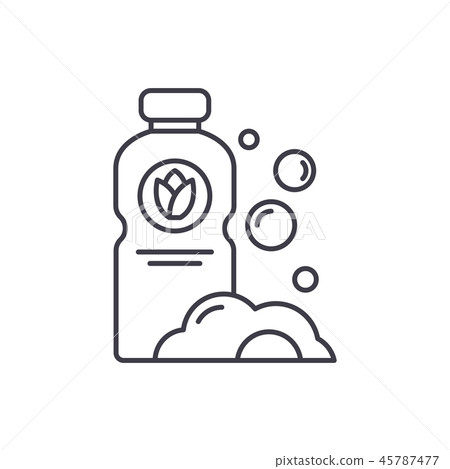 Detergent line icon concept. Detergent vector linear illustration, symbol, sign Detergent line icon concept. Detergent vector linear illustration, symbol, sign 45787477