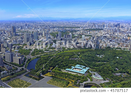 皇宮周圍/城市的鳥瞰圖 45787517