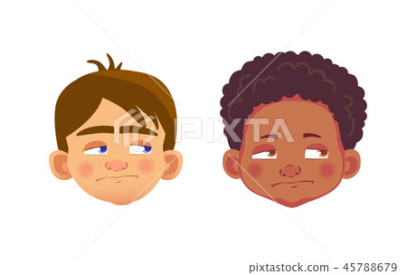 faces of boys character set faces of boys character set 45788679