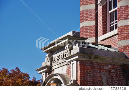 盛岡風景巖手銀行紅磚博物館天空後面 盛岡風景巖手銀行紅磚博物館天空後面 45788826
