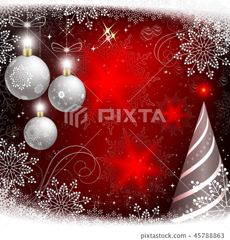 Christmas red design with white balls and with... - Stock Illustration ...