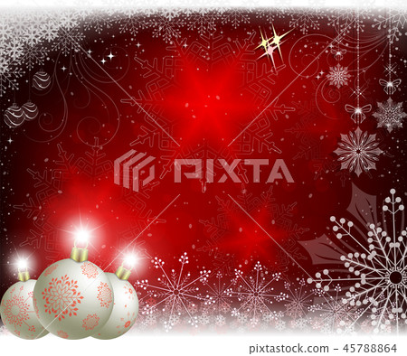 Christmas red background with white balls with... - Stock Illustration ...