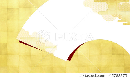 Japanese-Japanese pattern-Japanese style-Background-Gold leaf-Cloud-Haze-Fan Japanese-Japanese pattern-Japanese style-Background-Gold leaf-Cloud-Haze-Fan 45788875