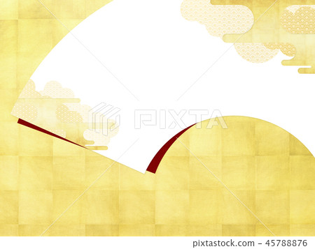 Japanese-Japanese pattern-Japanese style-Background-Gold leaf-Cloud-Haze-Fan Japanese-Japanese pattern-Japanese style-Background-Gold leaf-Cloud-Haze-Fan 45788876