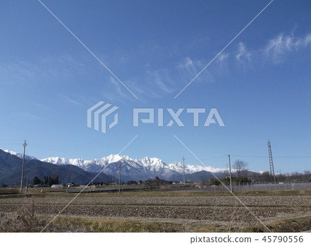 從信濃常磐的阿爾卑斯山的看法 從信濃常磐的阿爾卑斯山的看法 45790556