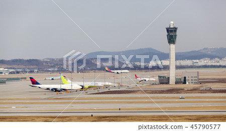 飛機，控制塔，仁川國際機場，Youngjong島，仁川 45790577