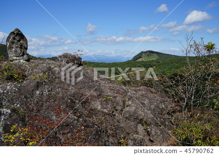 Gunma Prefecture Haruna Mountain Haruna Kogen Yusuge Road View from the Susu Rock Area Haruna Fuji area 45790762