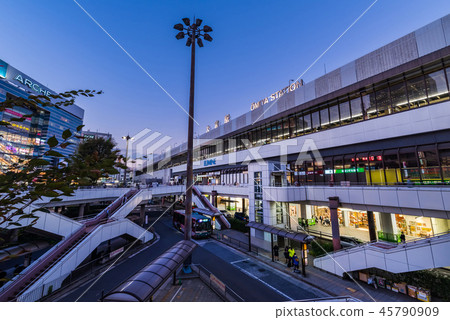 Evening view of Omiya Station West Exit 45790909