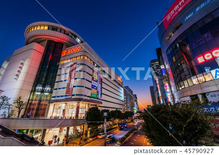 Night view of Omiya Station West Exit 45790927