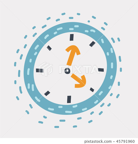 Ticker timekeeper ui emblem on white display. Ticker timekeeper ui emblem on white display. 45791960