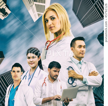 Medical and healthcare doctor people group. Medical and healthcare doctor people group. 45792126