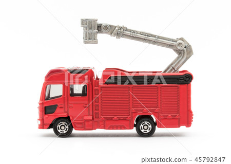 Fire truck with refraction ladder: fire truck 45792847