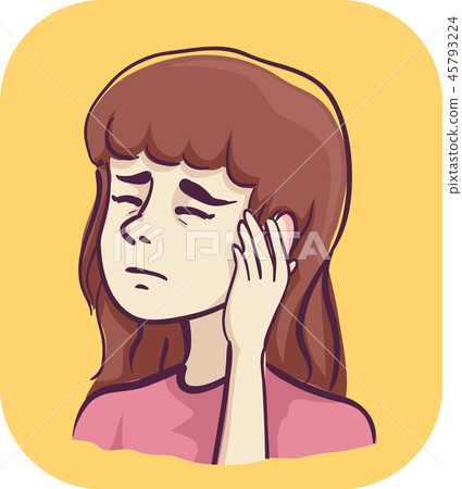 Symptoms Pain In Ear Illustration Symptoms Pain In Ear Illustration 45793224