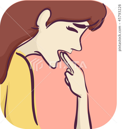 Symptoms Force Vomit Illustration 45793226