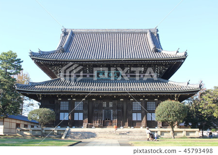 藍天佛像大廳橫濱市神奈川縣的Sojiji寺 藍天佛像大廳橫濱市神奈川縣的Sojiji寺 45793498