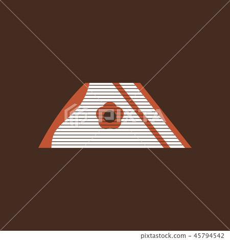 Gusli flat vector icon. Folk music instrument 45794542