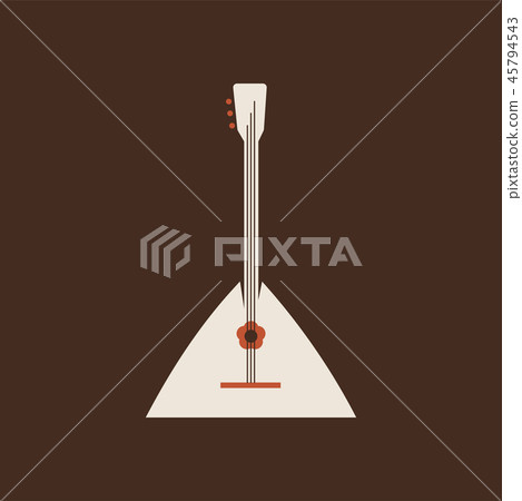 Balalaika flat vector icon. Folk music instrument 45794543