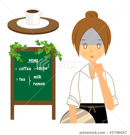 Occupation Waitress Blue body upper body Occupation Waitress Blue body upper body 45796047